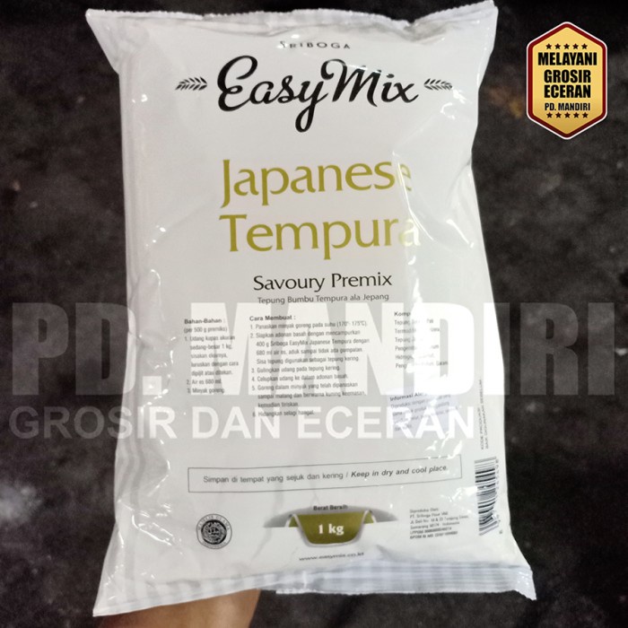 

PROMO [COD] EASY MIX JAPANESE TEMPURA 1 KG / TEPUNG SRIBOGA / TEPUNG TEMPURA