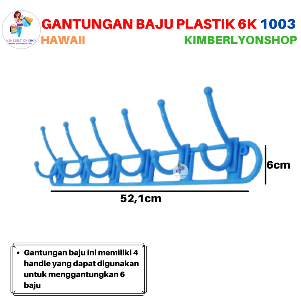 Gantungan Baju Clothes Hanger 6 K 1003 Hawaii