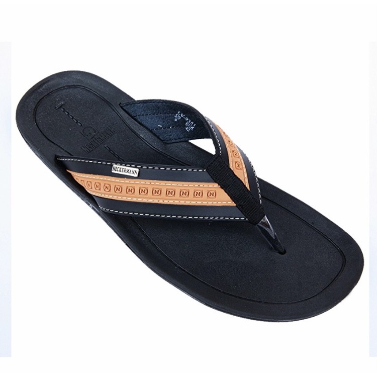 Sandal Jepit Pria Neckermann Sendal Jepit Cowok Laki Keren Kasual Awet LV9351 Black ORIGINAL BisaCOD