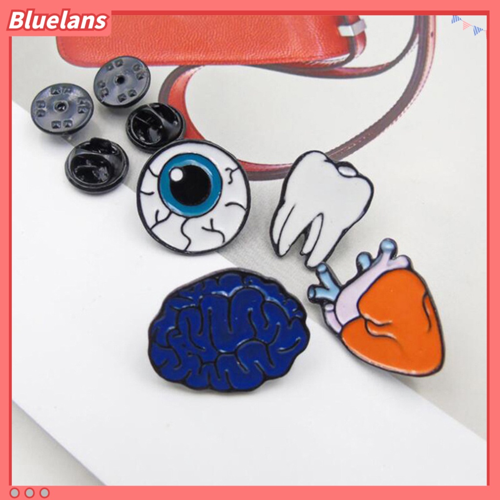 Bluelans Brooch Wear-resistant Multiple Uses Alloy Human Organs Pin Set