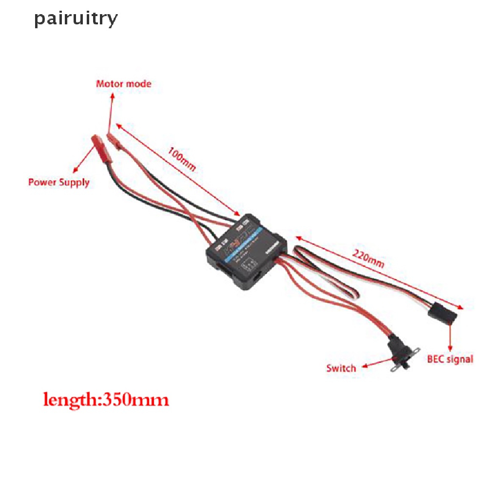 Prt 40A Brushed ESC Electronic Speed Controller Untuk WPL C24 C34 MN D90 MN99S MN86S PRT