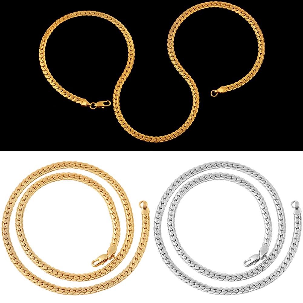 Hu Hu Hu Hu Hu Alat Bantu Pasang Kacamata♡ Kalung Rantai Flat Bahan Alloy Untuk Pria