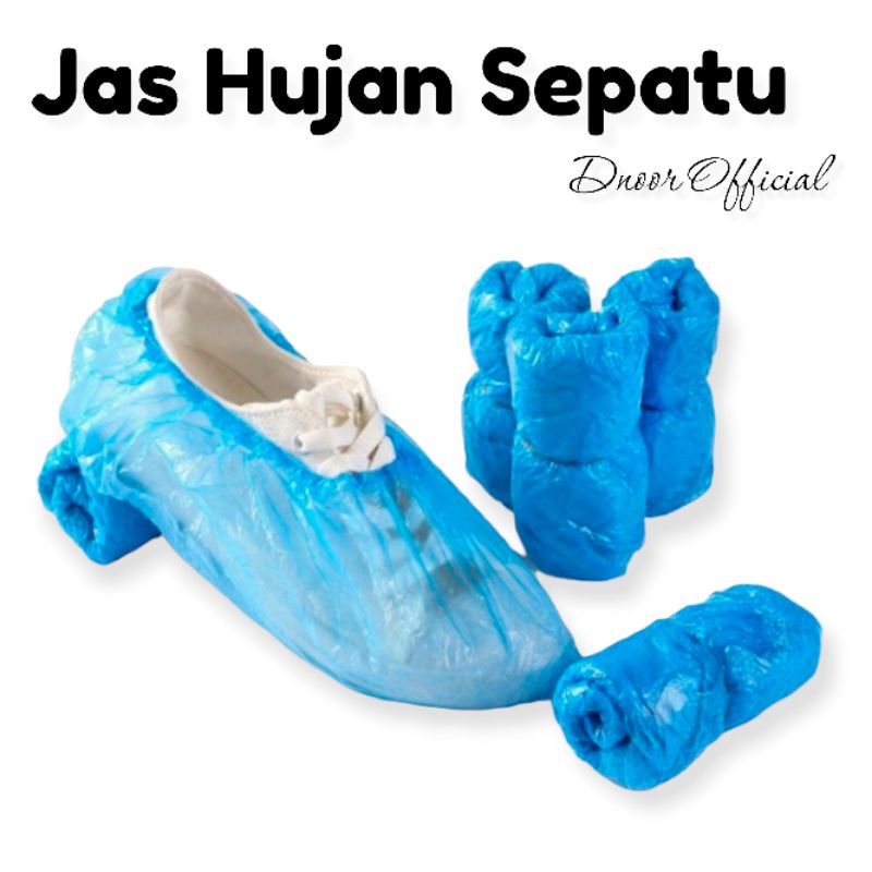 Jas Hujan Sepatu Plastik / Cover Shoes / disposable APD shoe cover sekali pakai 1pcs