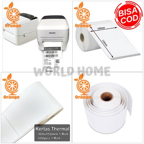 Wh - Kertas Thermal / Thermal Label 500 Pcs