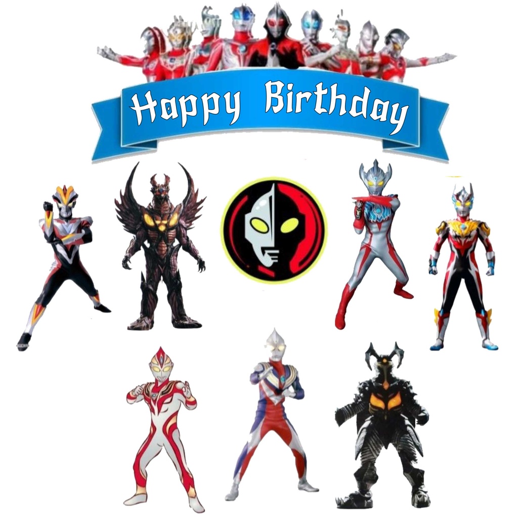 TOPPER CAKE ULANG TAHUN / HIASAN KUE ULTRAMAN