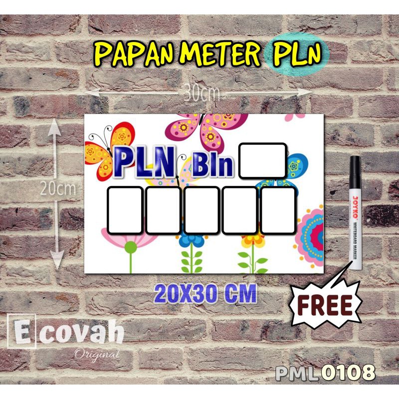 

Ecovah Papan Meter Listrik PLN PAM motif Unik - Floral 08