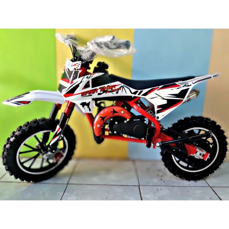 MOTOR MEDIUM TRAIL NEW SK DENGAN RANGKA KOKOH BODY BESAR MESIN 2TAK