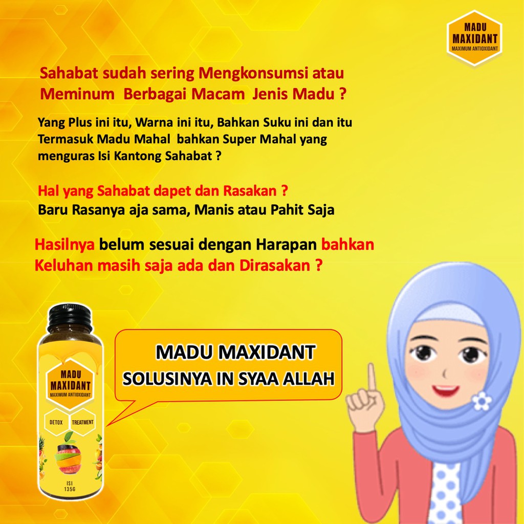 Madu Maxidant Almahaz 154 GR Madu Asli Madu Murni Madu Anak Madu Lemon