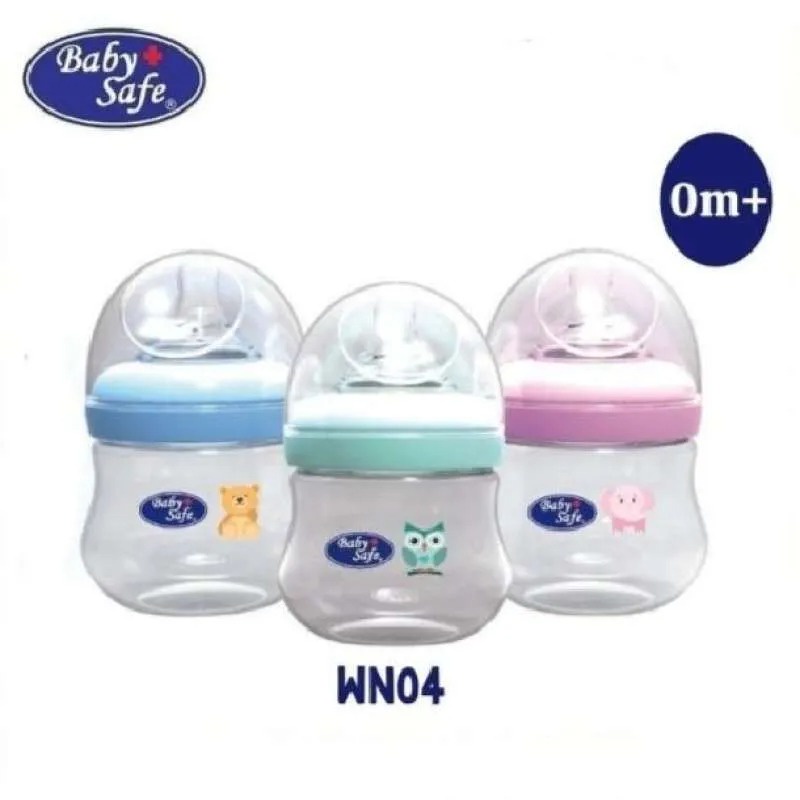 Baby Safe WN04 Wide Neck Bottle 150ml - Botol Susu Bayi RANDOM