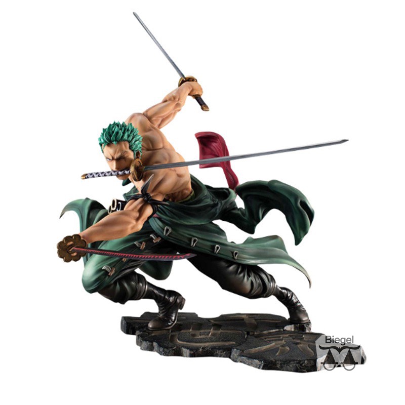 Tokoh Anime Model Anime Sauron Zoro One Piece Three Thousand World Genggam Tiga Pisau Aliran Kelompok Topi Jerami Animasi Luffy Model Dua Dimensi