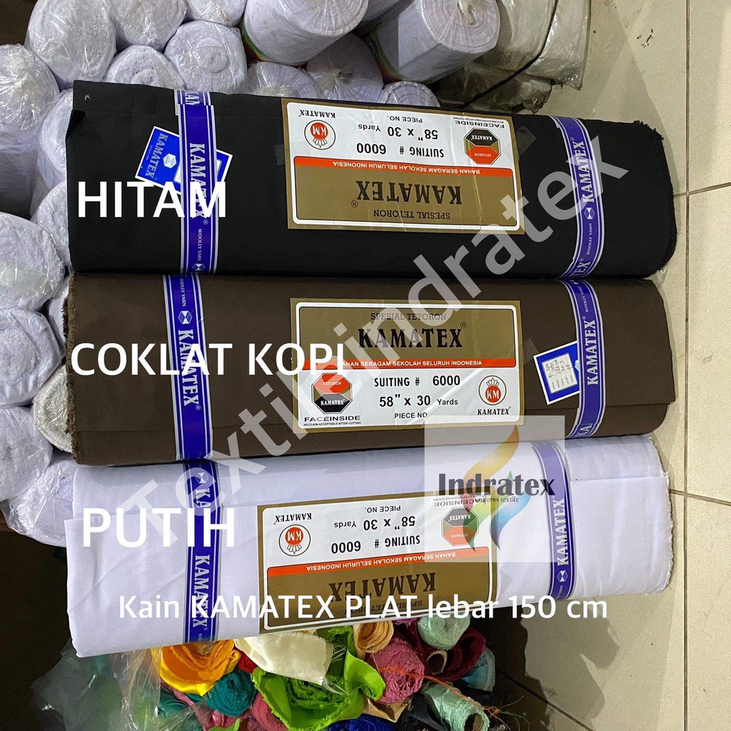 ( per 1 roll ) kain celana rok baju seragam KAMATEX PLAT rollan lebar 150 cm 27 meter bahan setelan seragam sekolah sd smp sma smk kerja rompi baju dinas seragam pramuka perawat dokter laboratorium safari security satpam almamater OK BUKAN FAMATEX TWILL