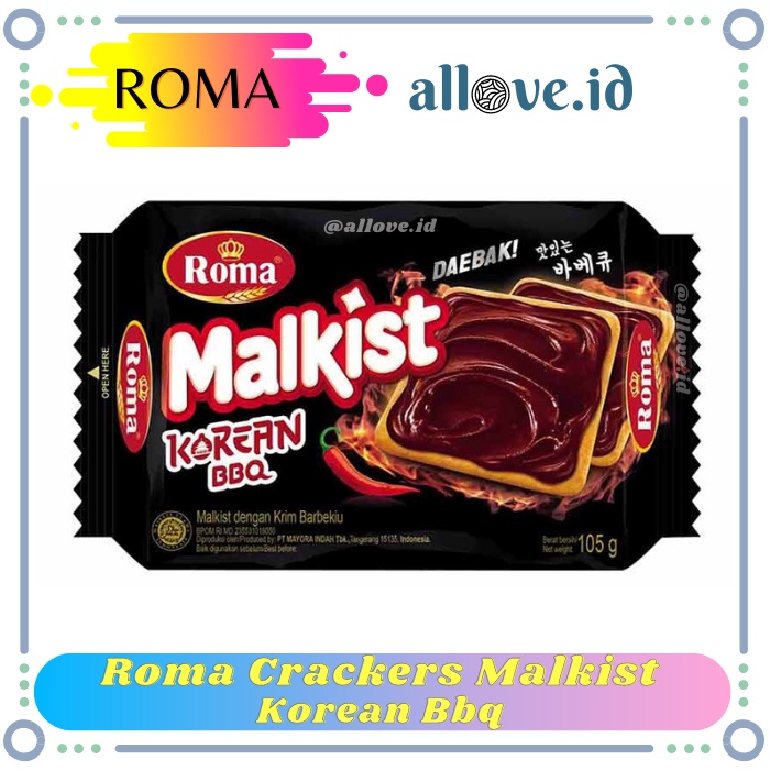 

Roma Crackers Malkist Korean Bbq 105 Gr