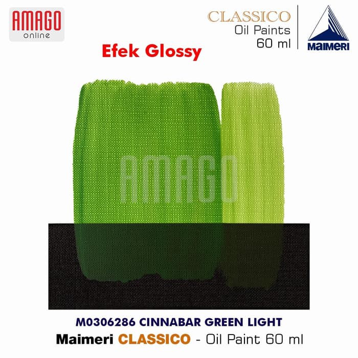 Cat Minyak Lukis MAIMERI Classico - Oil Paint - Cinnabar Green Light - 60ml - M0306286