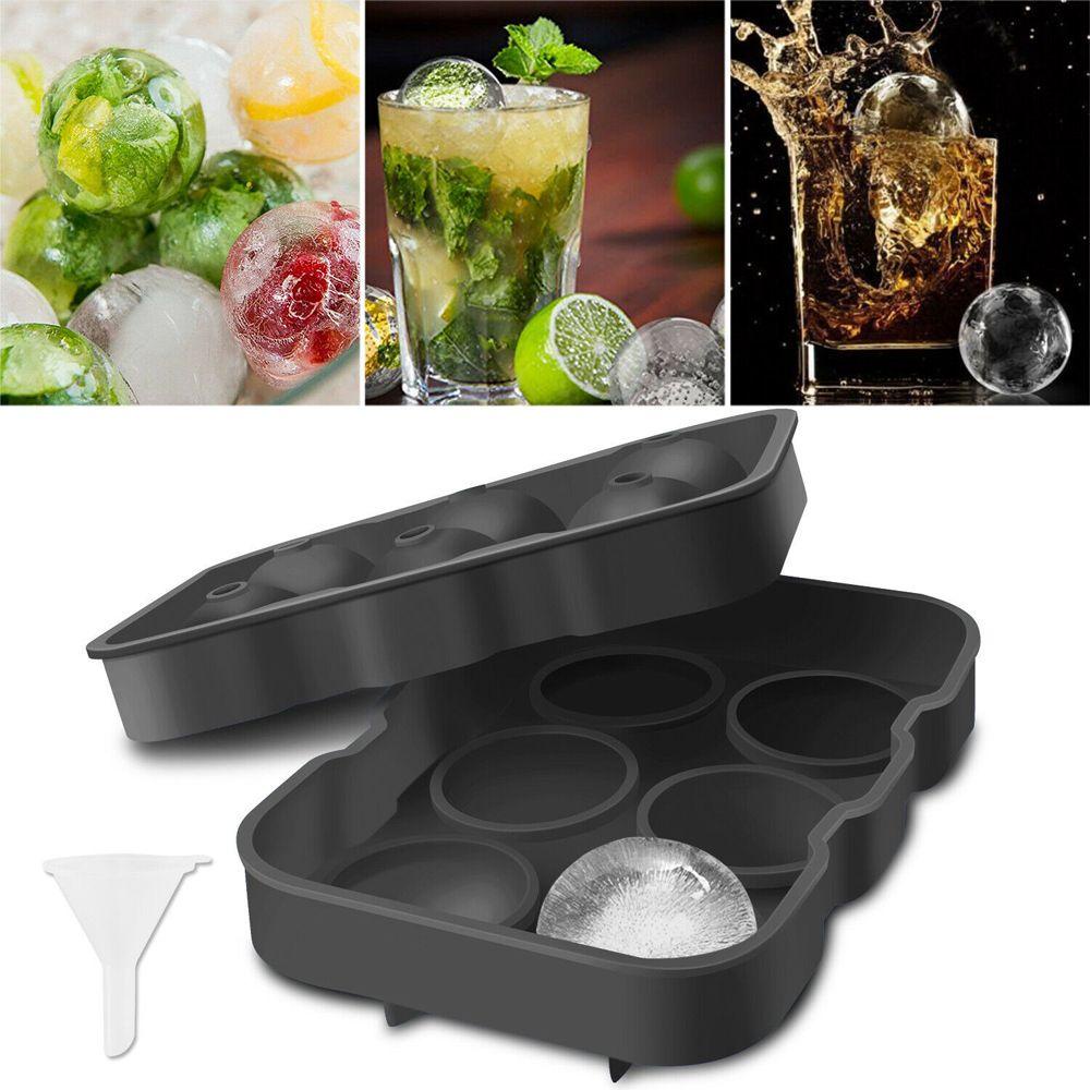 TOP 4 /6 Grids Ice Ball Cube Tray Perlengkapan Pesta Cocktails Alat Baking Whisky Cetakan Silikon