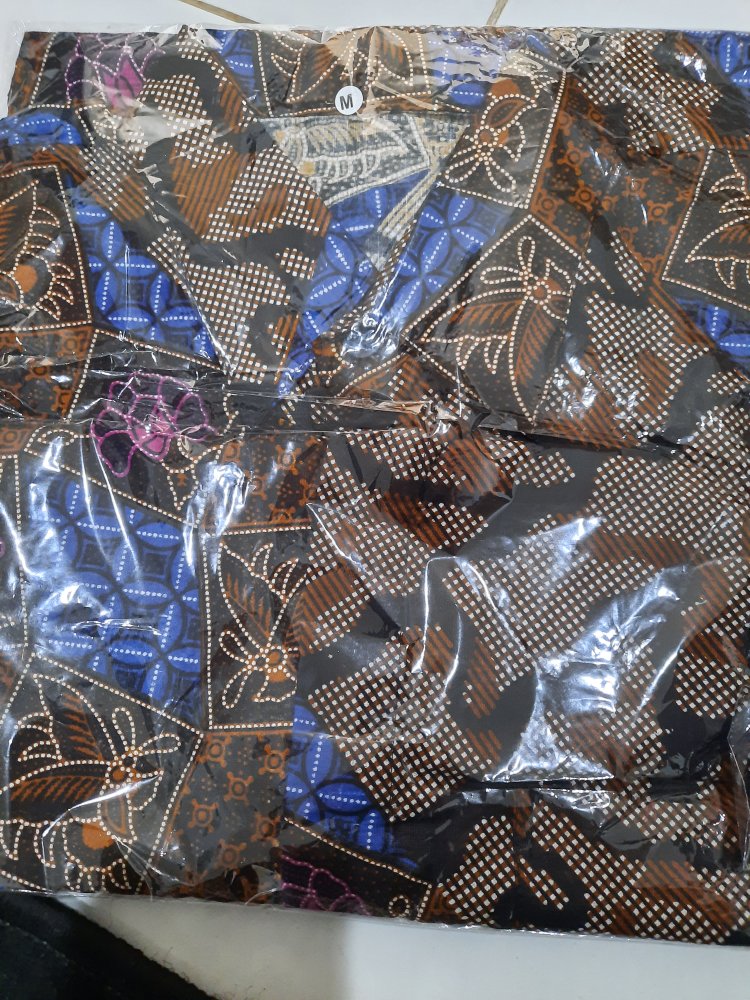 Bswart Batik Hrb026 Kenongo Hem Pendek Padi Pekalongan M L Xl Batik Pria Murah Modern Grosir
