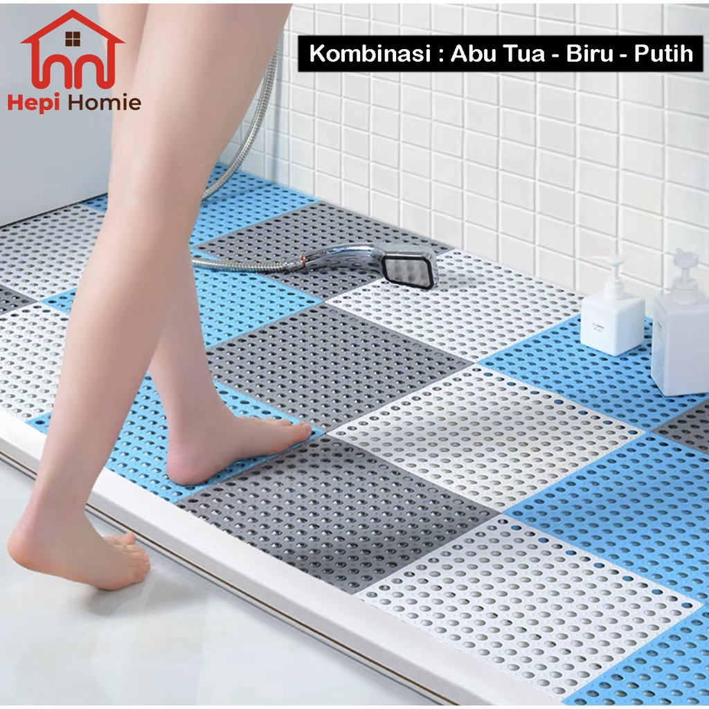 [HH] KARPET KAMAR MANDI ANTI SLIP POLKADOT / KESET ALAS LANTAI ANTI LICIN BATHROOM MAT 30X30 CM