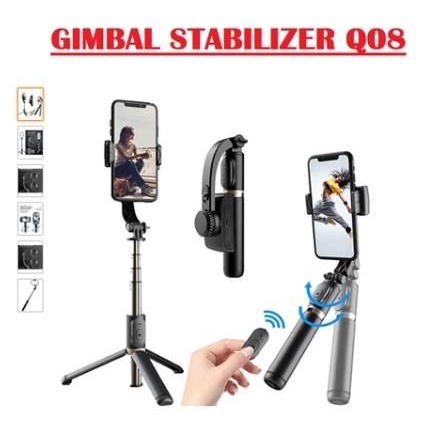 Chatartica / Gimbal Hanphone Gimbal Stabillizer Selfie Stabilizer Anti Goyang Q08 Kualitas Terbaik