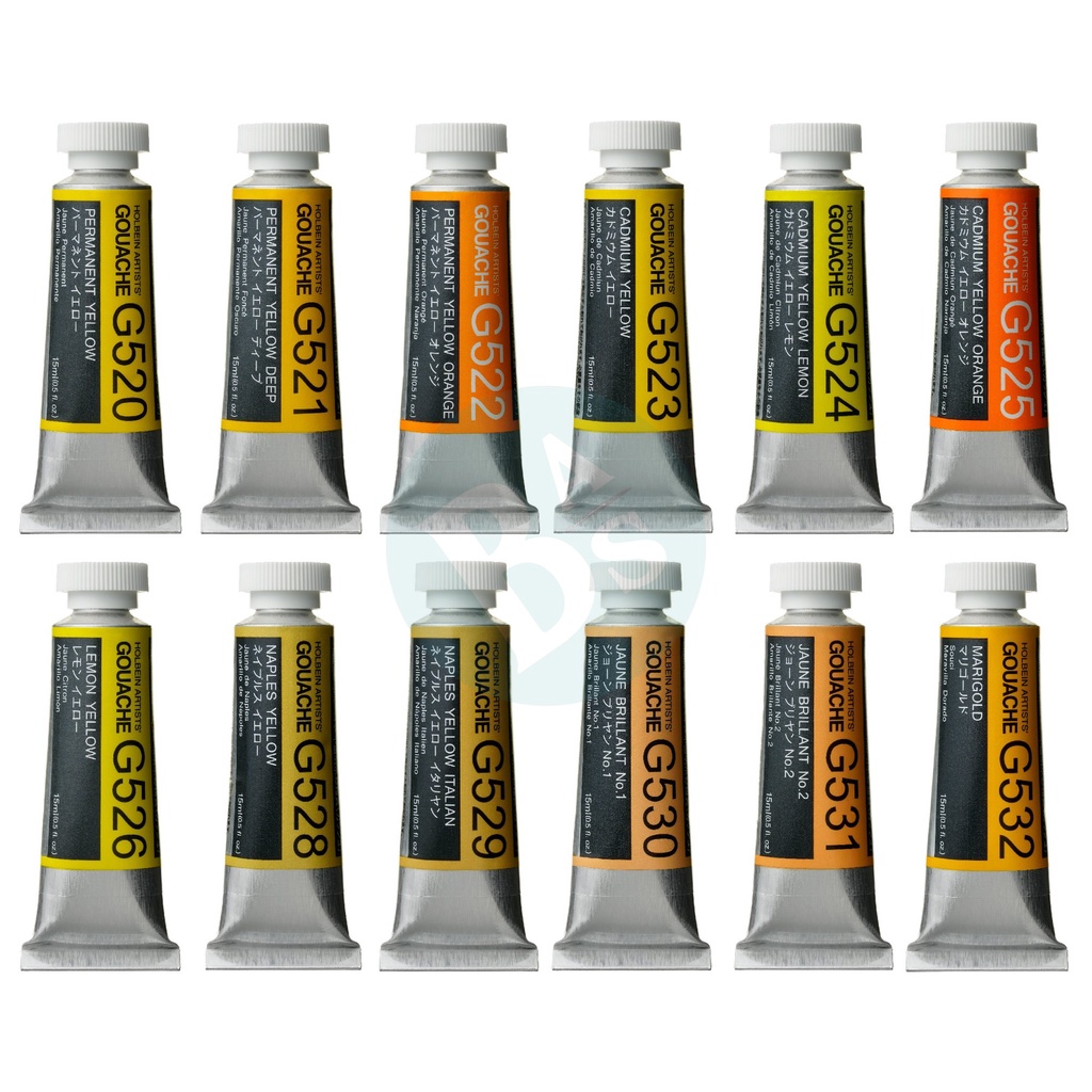 

Holbein Artists' YELLOW Gouache Paint 15ml