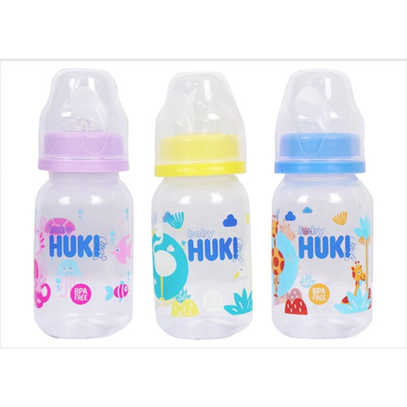 Baby Huki Botol Susu Bayi Dot Gepeng 120ml Botol Huki Dot Orthodontic