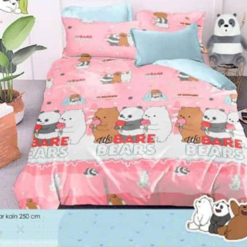 Seprei Anti geser motif panda ukuran 180x200T20 bahan katun lokal