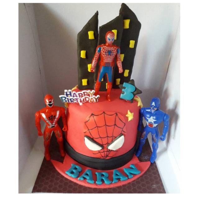 Kue Ulang Tahun Spiderman Cake Ultah Spiderman Shopee Indonesia