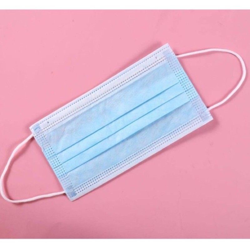 (Perbox) Masker Earloop Biru 3ply isi 50