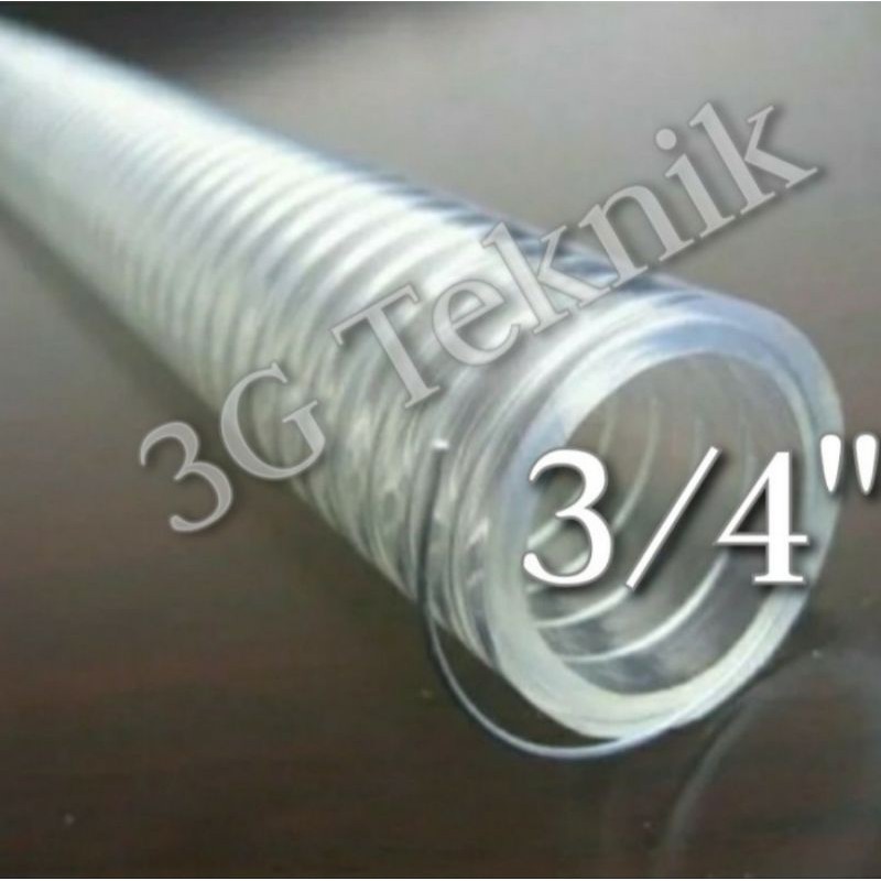 Selang Bening Spiral Kawat 3/4"inch Pom mini Pertamini