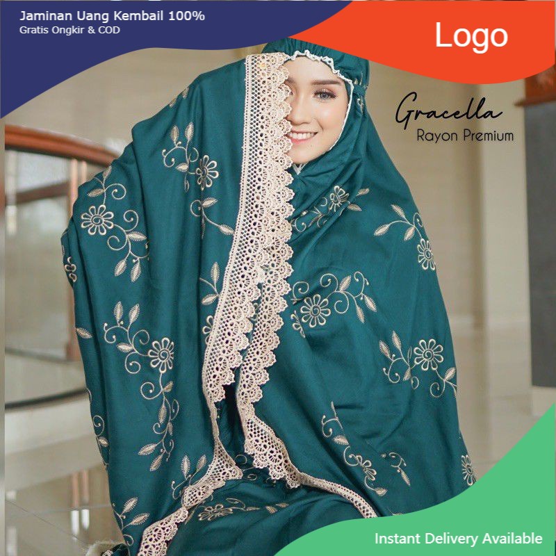 Mukena Potongan Dewasa Gracella Bordir