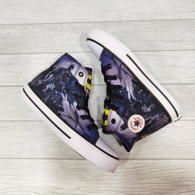 Sepatu Anak Converse Batman High Black Size 31 - 35 Premium Quality