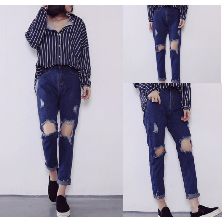 GFS LY DISTRESSED BOYFRIEND JEANS