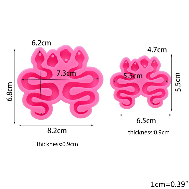 Cetakan Resin Epoksi Bentuk Ular Bahan Silikon Untuk Liontin Gantungan Kunci Anting