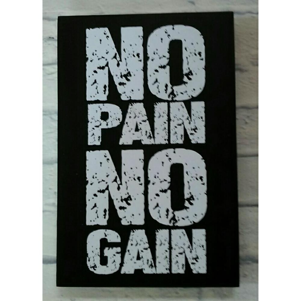 Hiasan Dinding Poster Kata Motivasi No Pain No Gain Shopee Indonesia