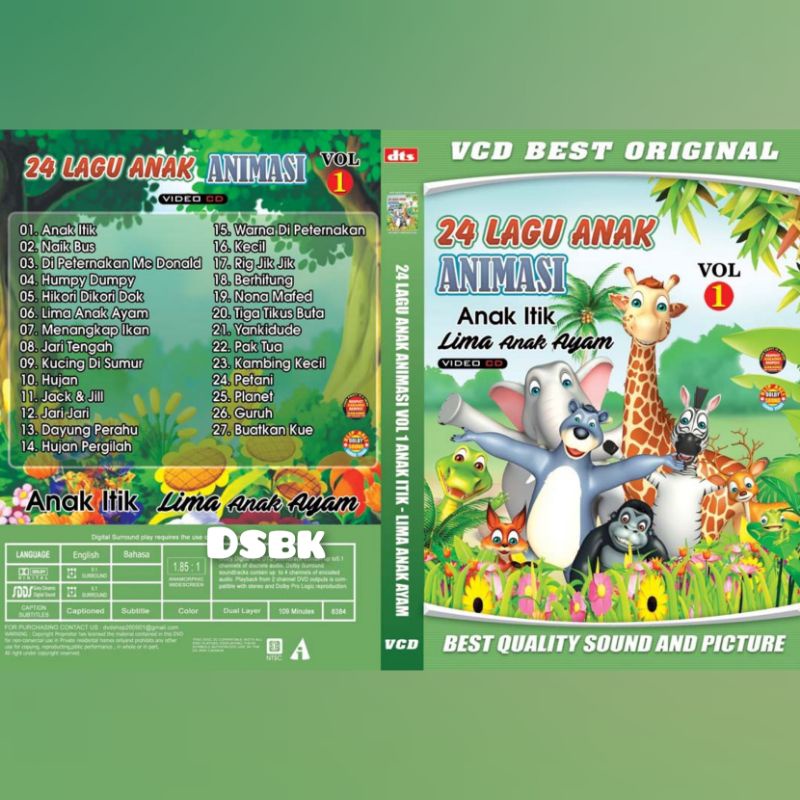 Vcd Musik 24 lagu anak animasi vol 1