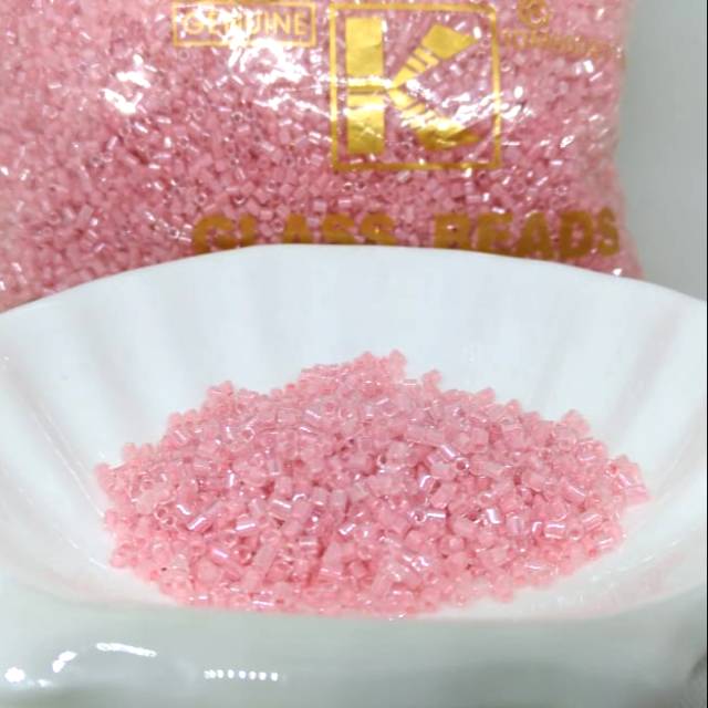 Mote Manik Payet Bambu Patah Semi Jepang KING 10 Gram - Pink