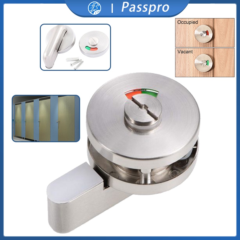 Kunci Pintu Toilet Partisi / Grendel Indikator Stainless Untuk Toilet Partisi - Kunci Indikator Pint