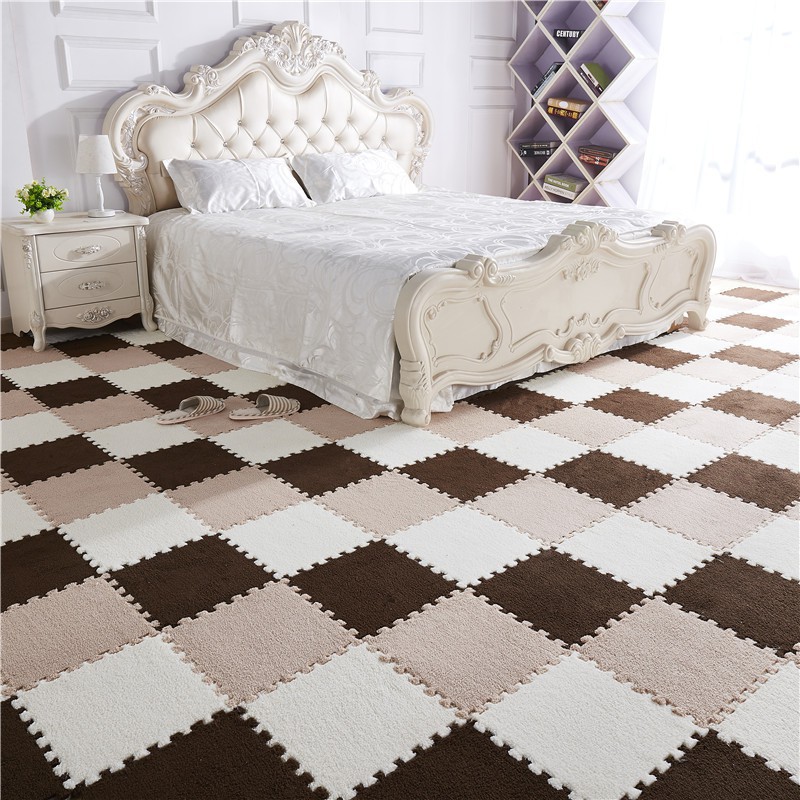 GO! KP368 Karpet Puzzle Bulu Tebal Alas Lantai Keset Puzzle Dekorasi Carpet Polos Foam Halus