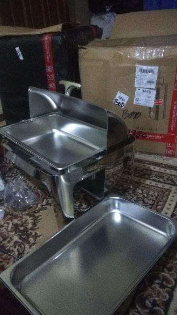 Roll Top 9l Chafer Chafing Dish Stainless Steel Wadah Saji Prasmanan