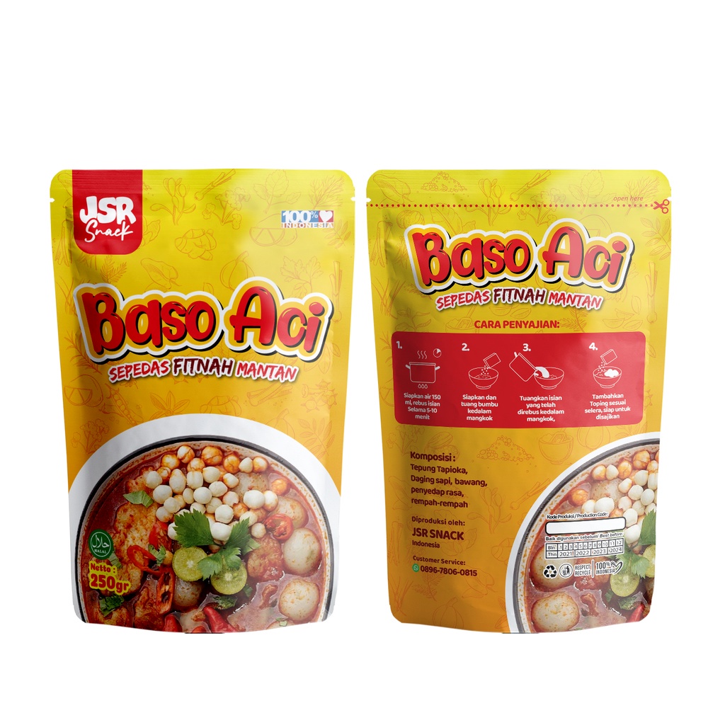 Jsr Rempah Baso Aci Komplit Bumbu Special Kemasan Kuning