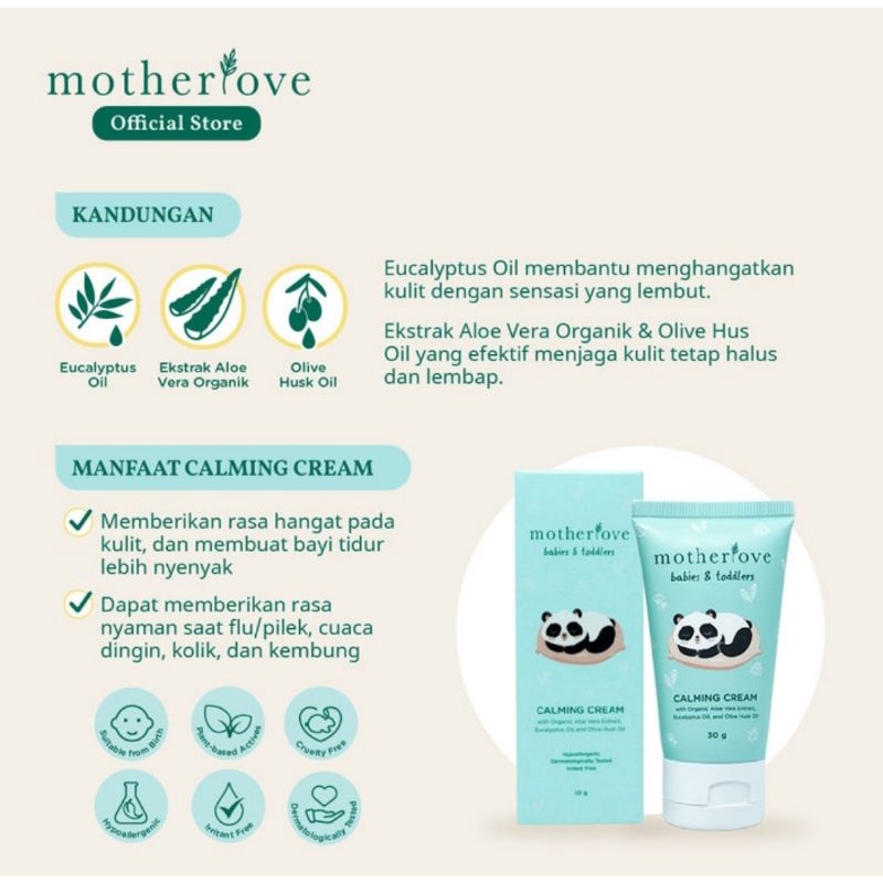 Motherlove Calming Cream 30 gr/Krim Penghangat Kulit Bayi