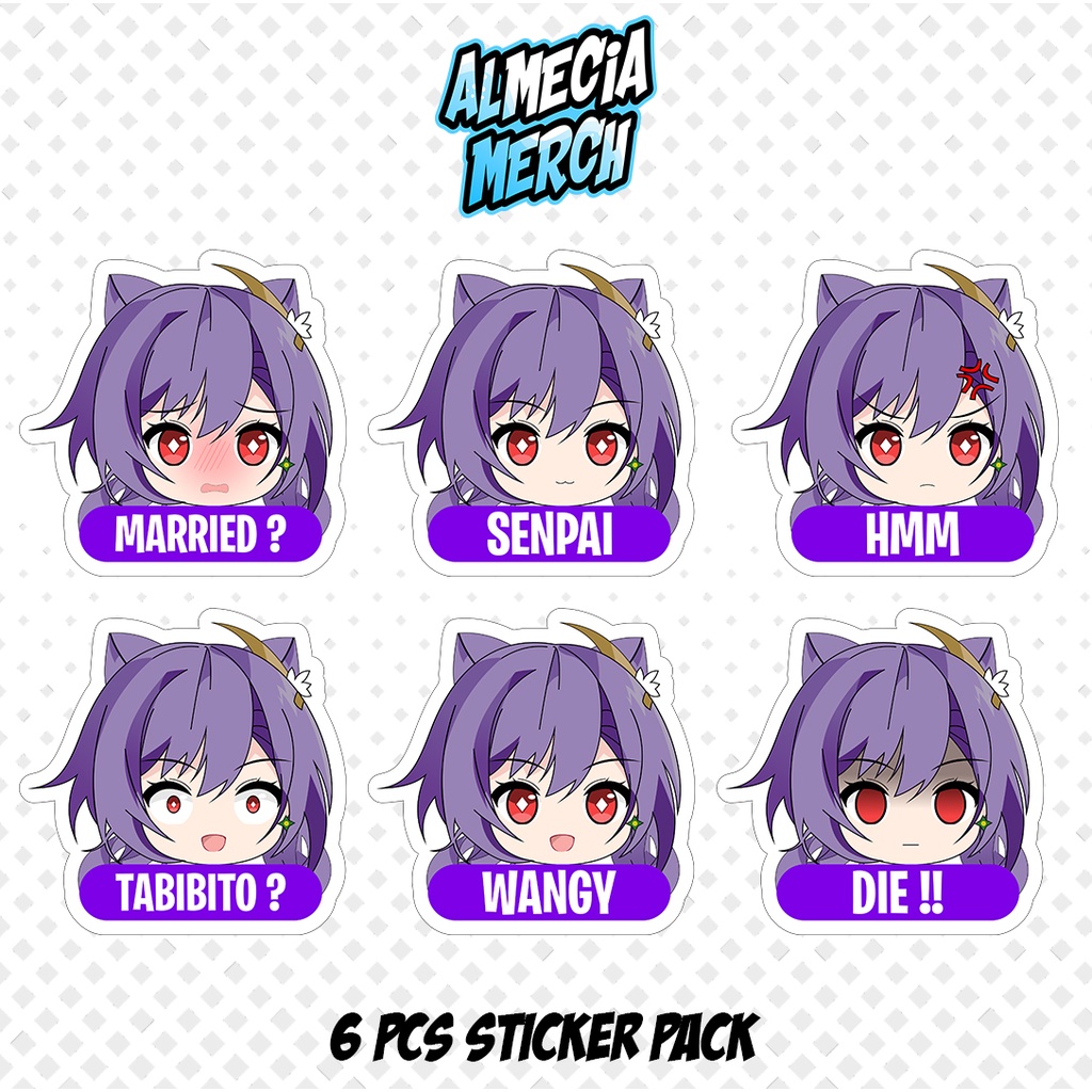 Jual Sticker Genshin Impact Keqing Stiker Keqing Expression Emoji