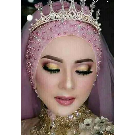 (COD) Hedpiece Tille Mutiara/Hedpiece Pengantin/Bondu Tille Mutiara /Hiasan kepala