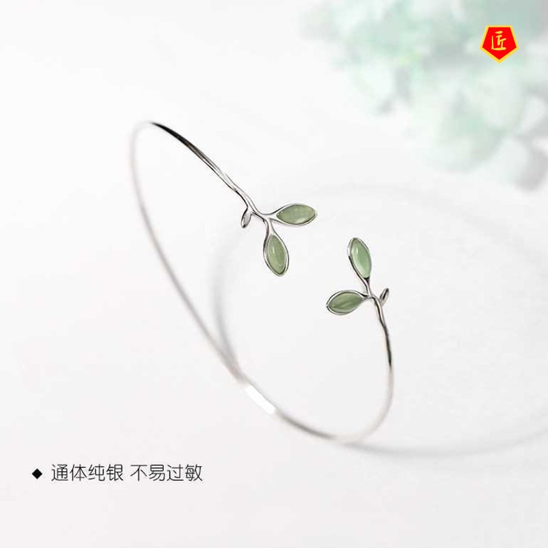 [Ready Stock]Simple Style 925 Silver Bud Bracelet Artistic Retro