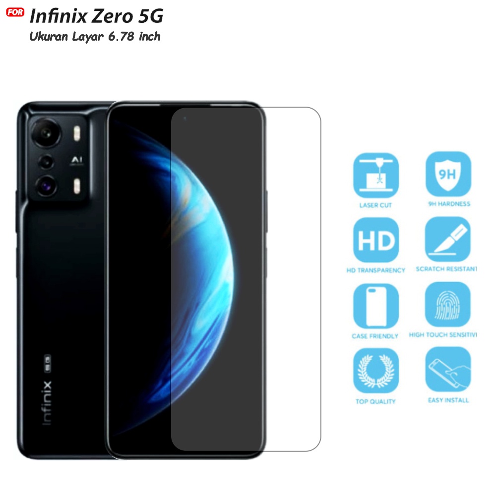 Tempered Glass Infinix Zero 5G - Anti Gores Kaca Premium Quality