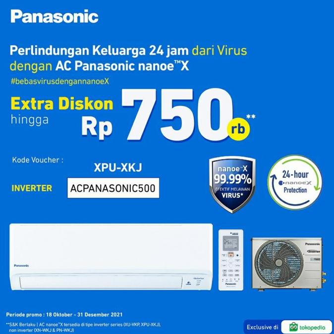 AC Panasonic Inverter Nanoe R32 1.5 PK CS-XPU12XKJ / XPU12XKJ