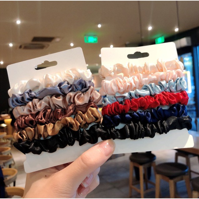 Ikat Rambut Korea Scrunchie Hair Accessories Set 6 Pcs J146