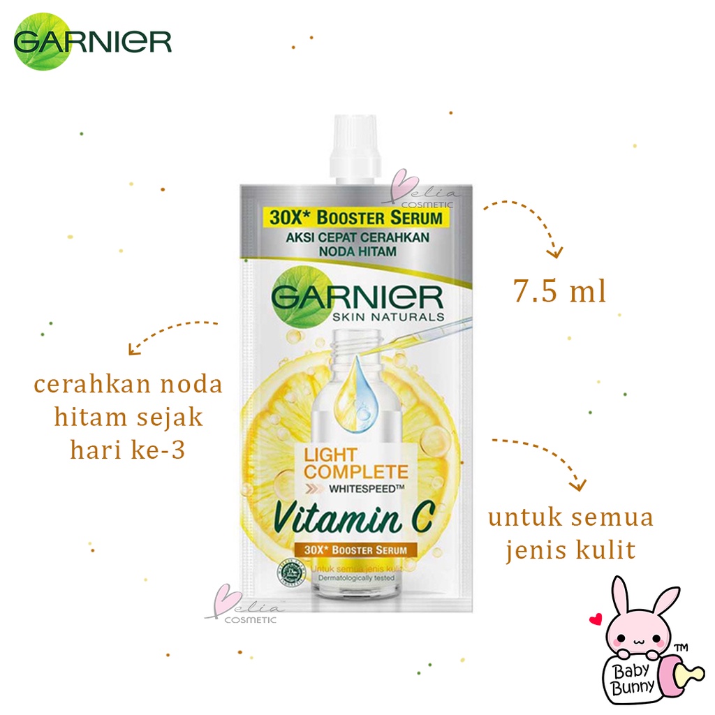 ❤ BELIA ❤ Garnier Light Complete Vitamin C 30x Booster Serum 30mL |  7.5mL (✔️BPOM)