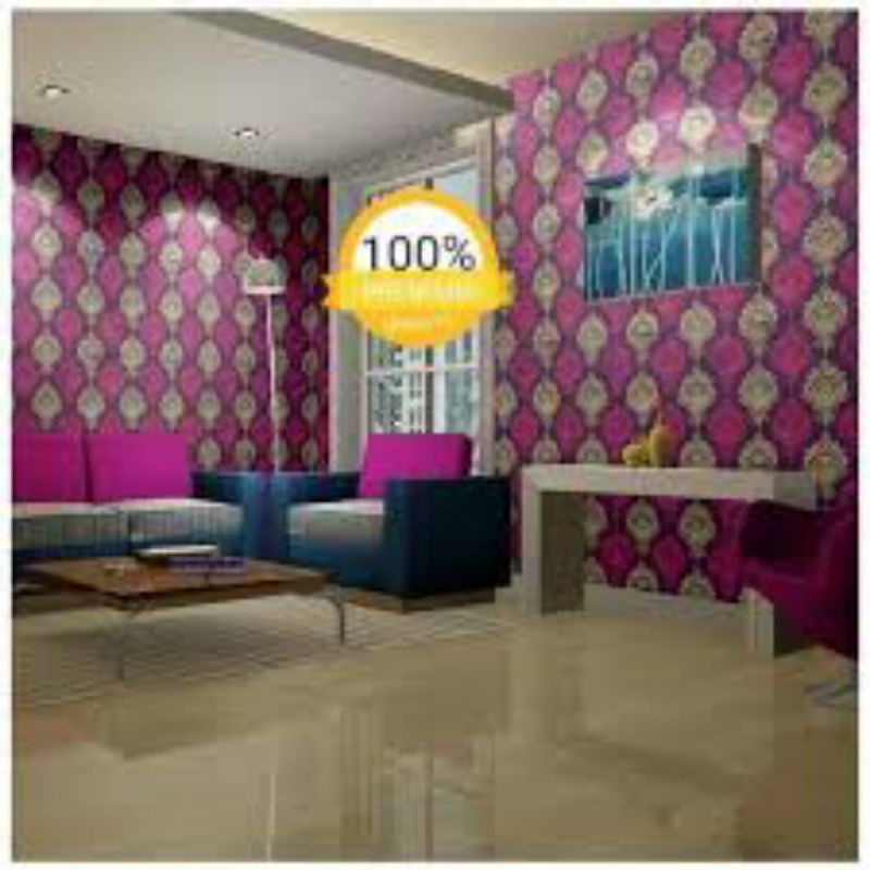 wallpapermurah stiker dinding motif batik unggu