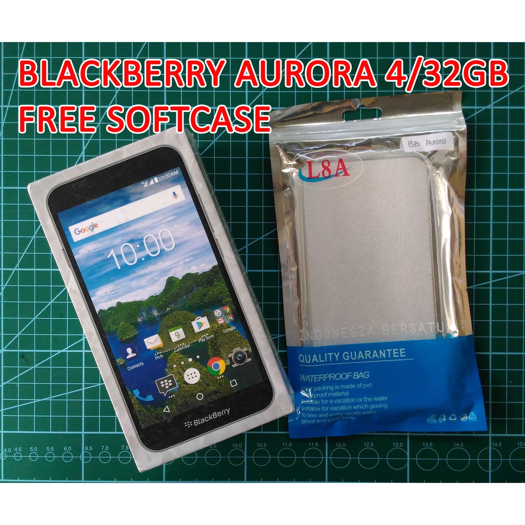 Blackberry Aurora 4/32 - Garansi Resmi - Free Softcase - SILVER