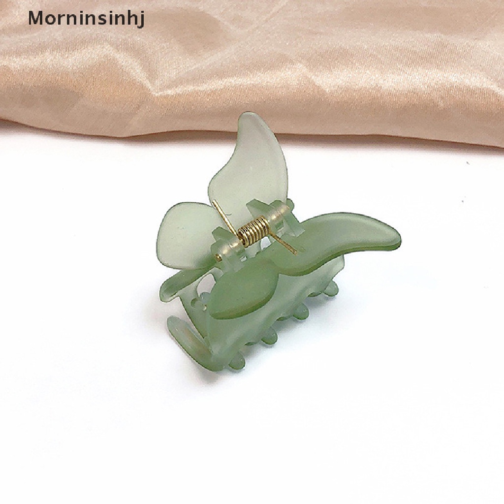 Jepit Rambut Bentuk Butterfly Aksen Mutiara Bahan Resin