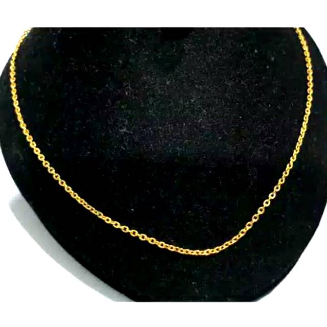 Kalung Fancy Emas asli model elegan Tipis